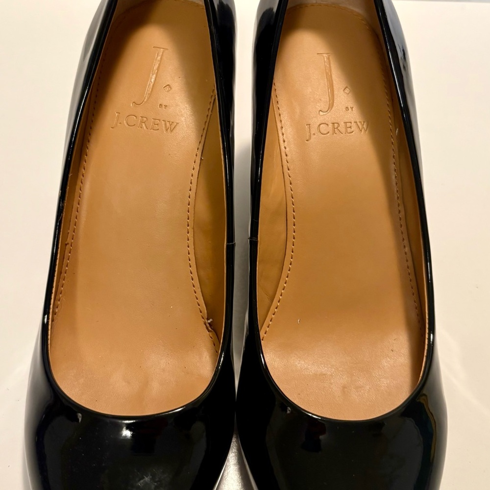 J. Crew Black Patent Leather Heels